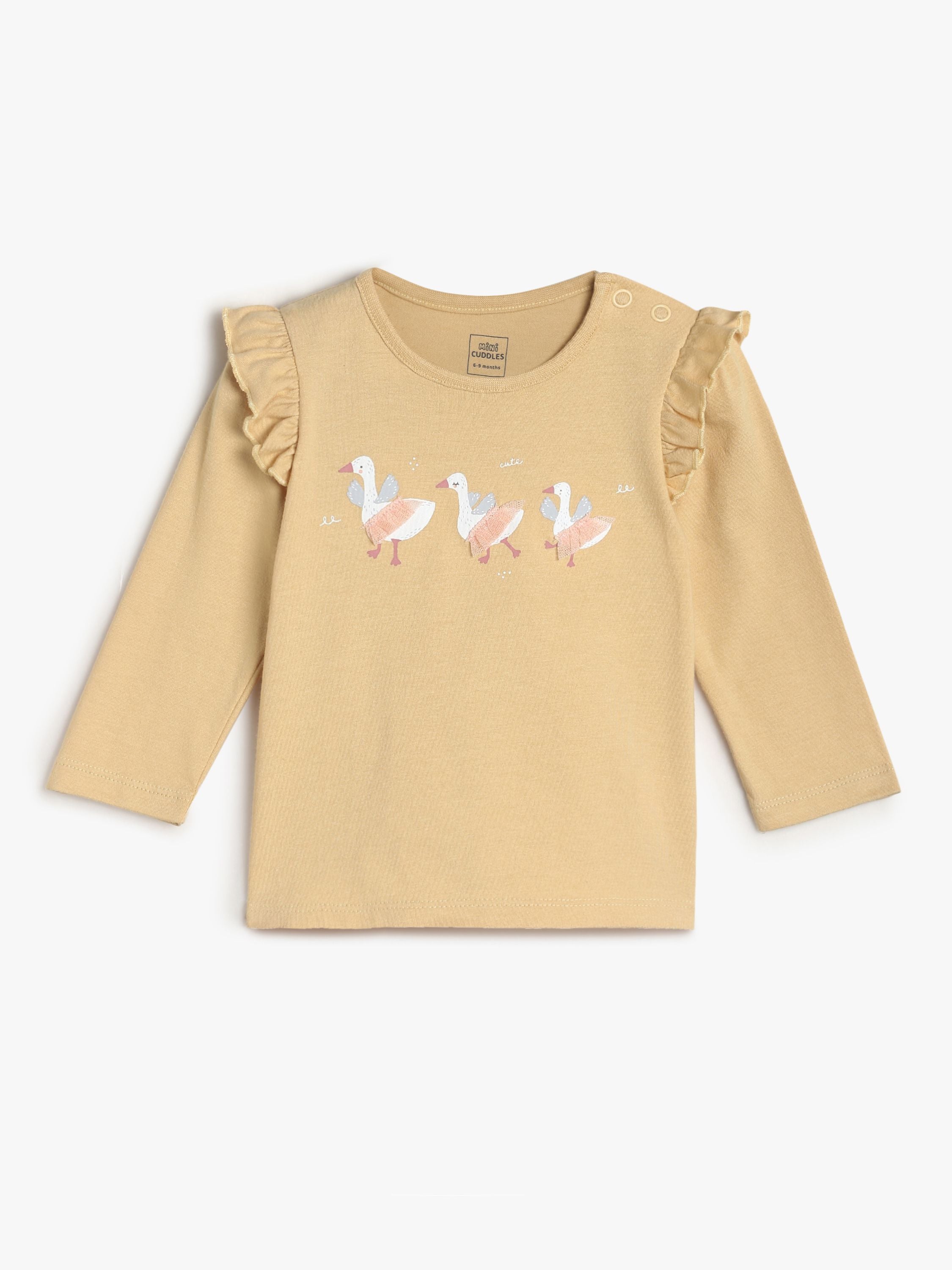 Girls Yellow Top & Knit Bottom