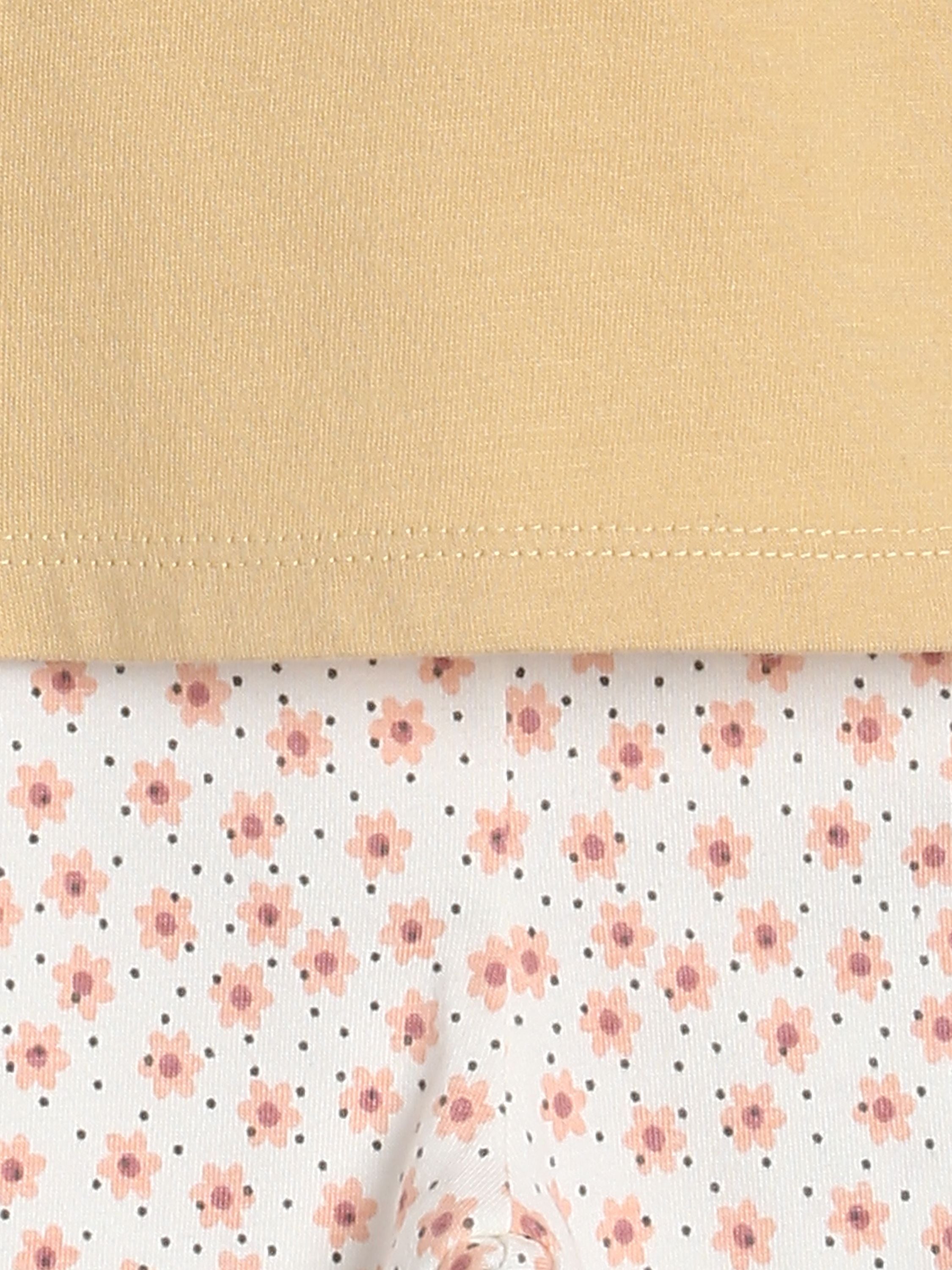 Girls Yellow Top & Knit Bottom