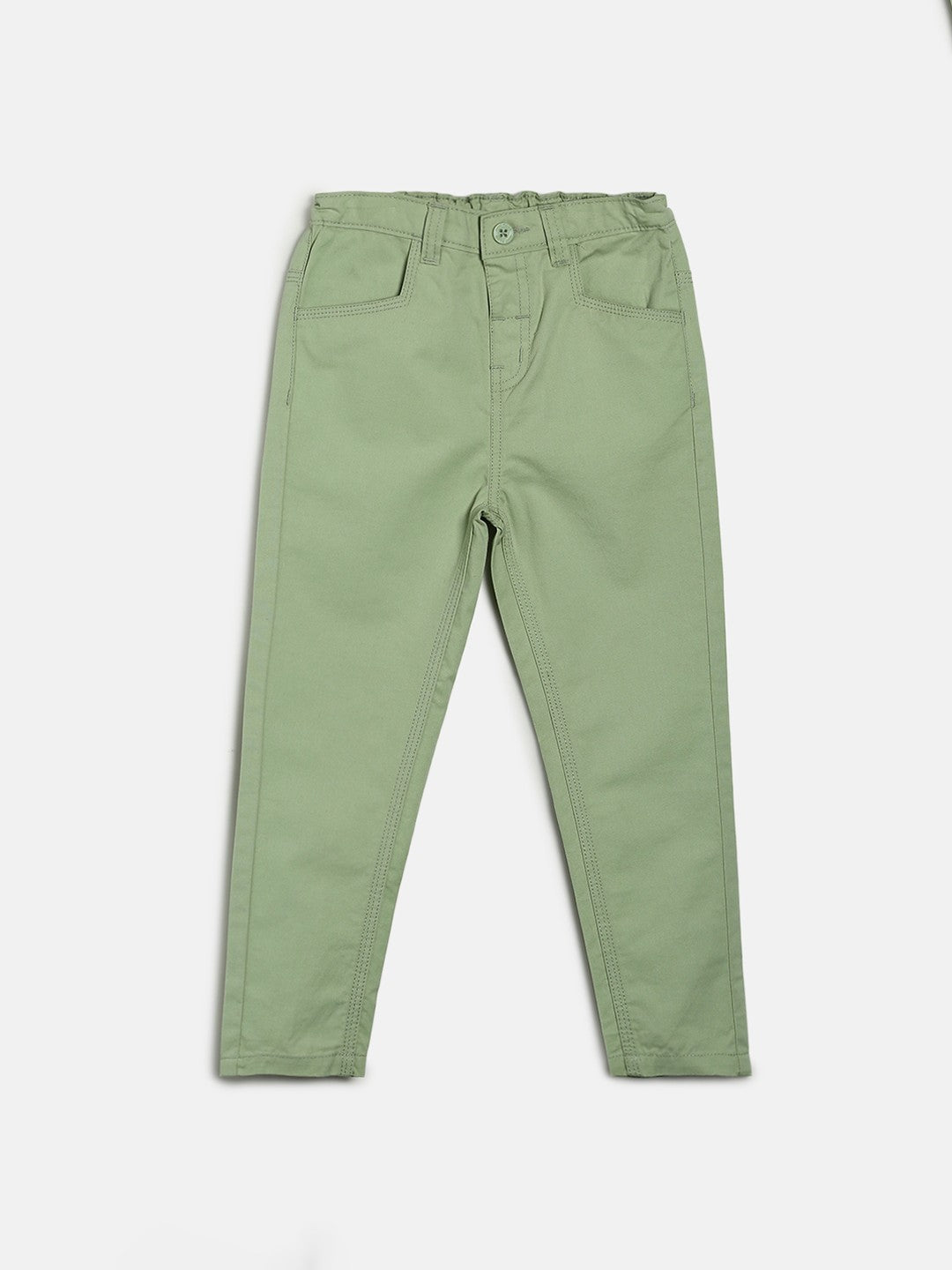 Boys Green Pack Of 1 Woven Pant
