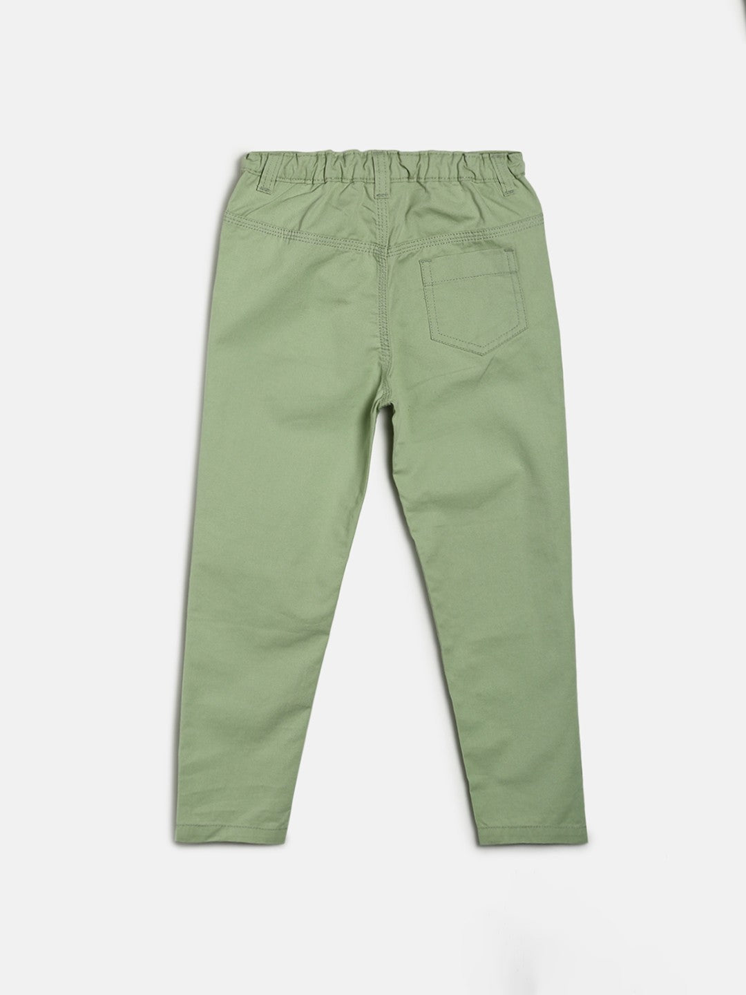 Boys Green Pack Of 1 Woven Pant