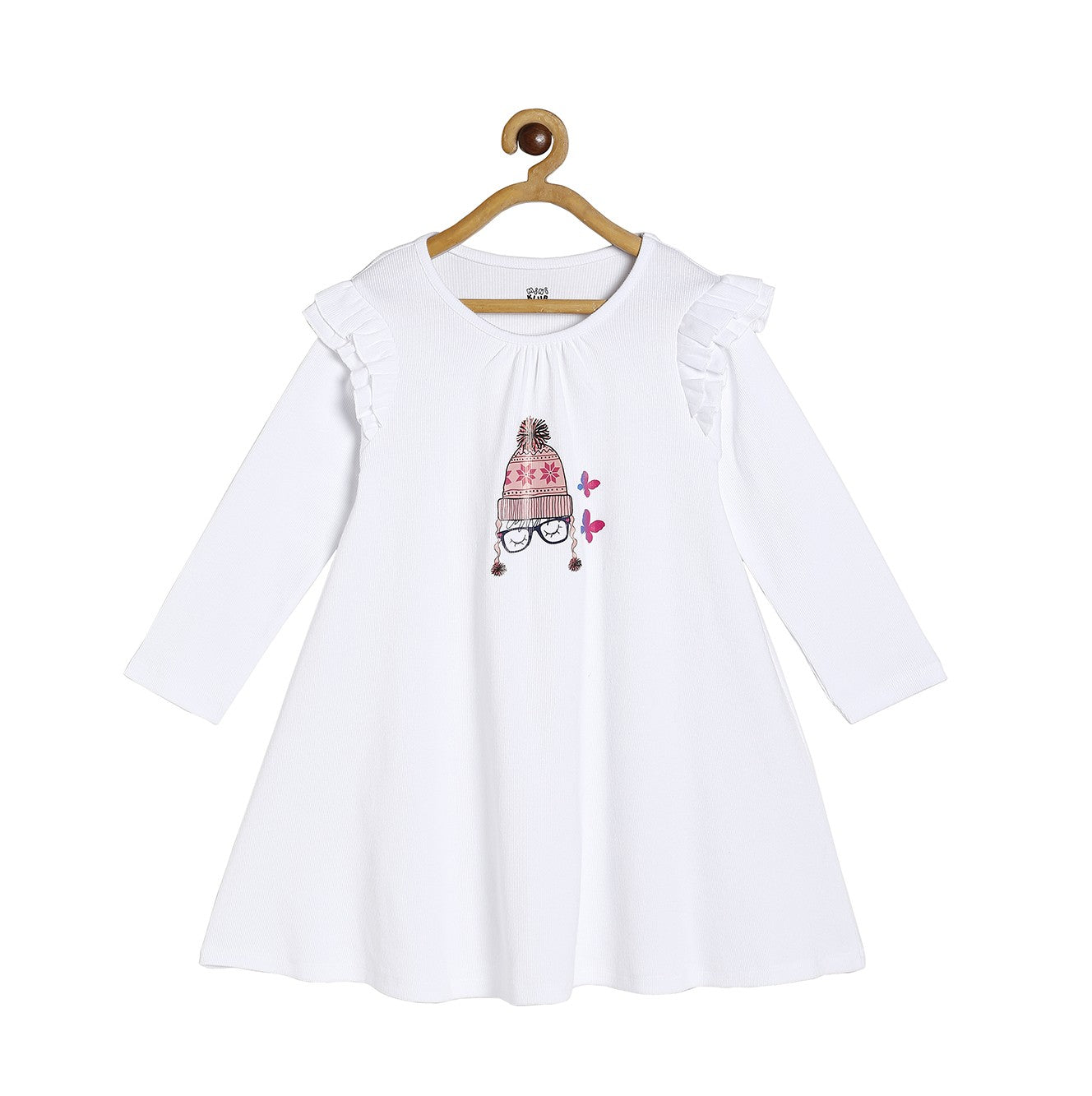 Girls White Pack Of 1 Dress