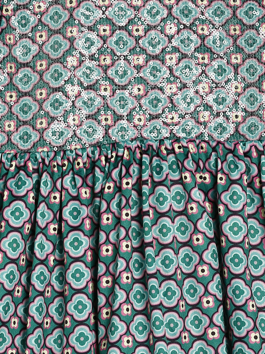 Girls Green Pack Of 1 Dress