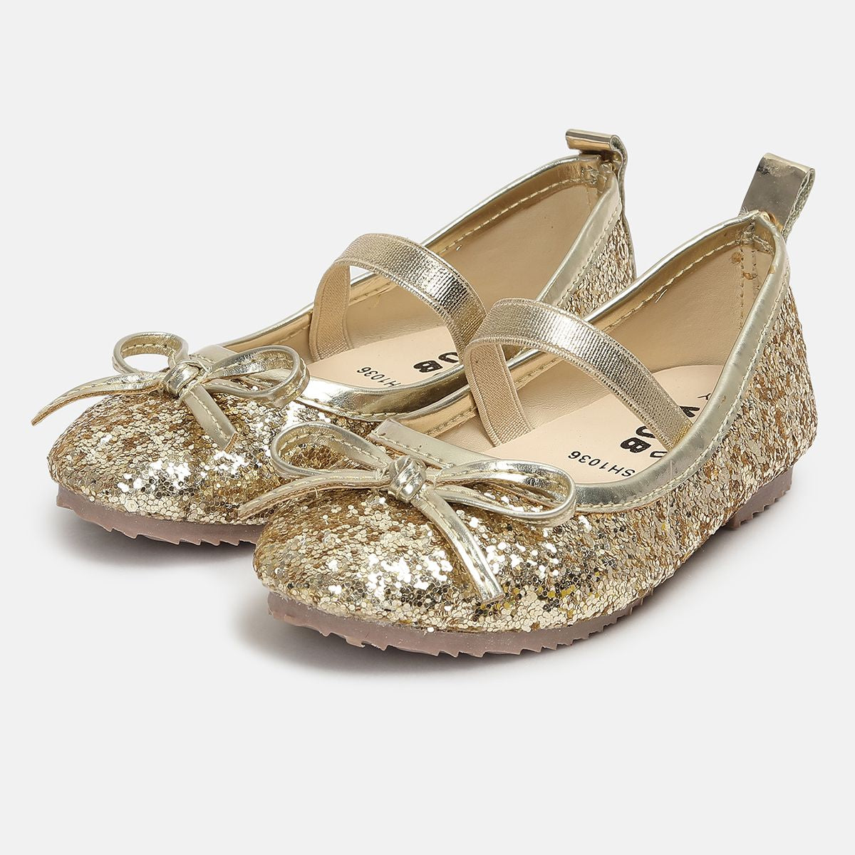 Girls Gold Ballerinass