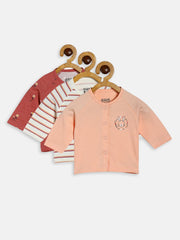 Girls Multicolor Pack Of 3 Front Open Vest