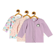 Girls Pink, White Pi, W Pack Of 3 Front Open Vest