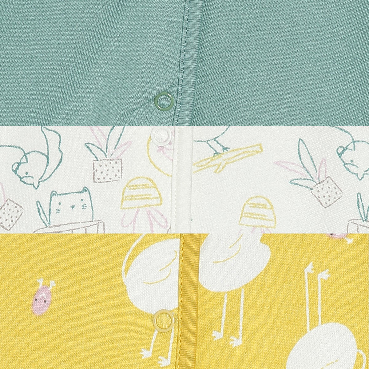 Girls Multicolor Pack Of 3 Front Open Vest