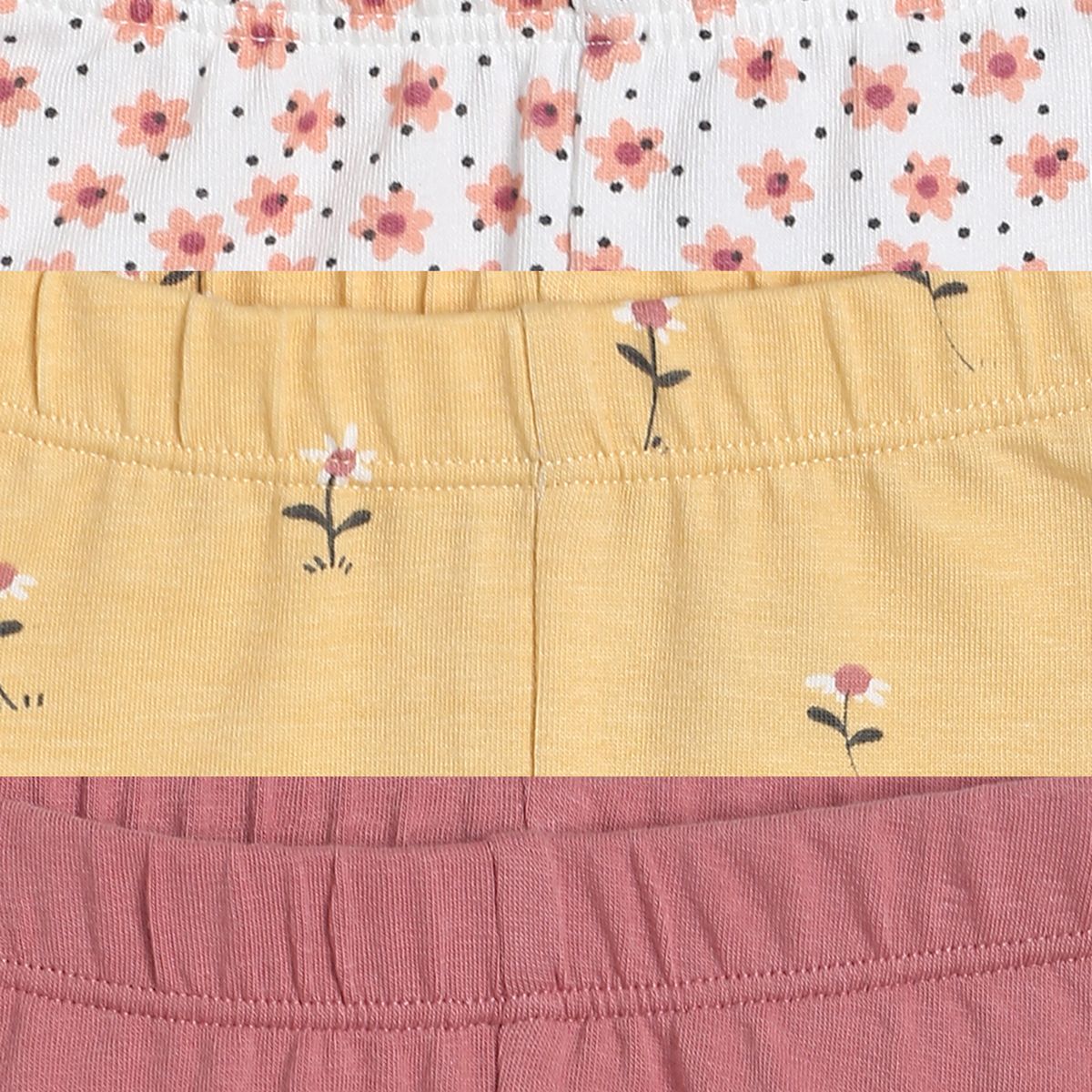 Girls Multicolor Pack Of 3 Legging