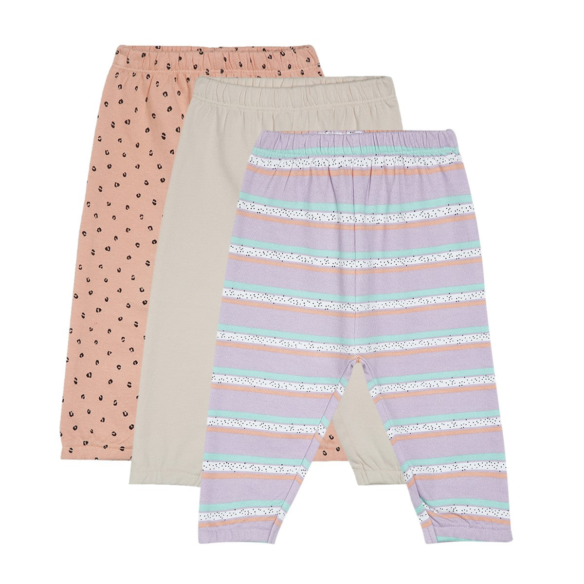 Girls Multicolor Pack Of 3 Legging