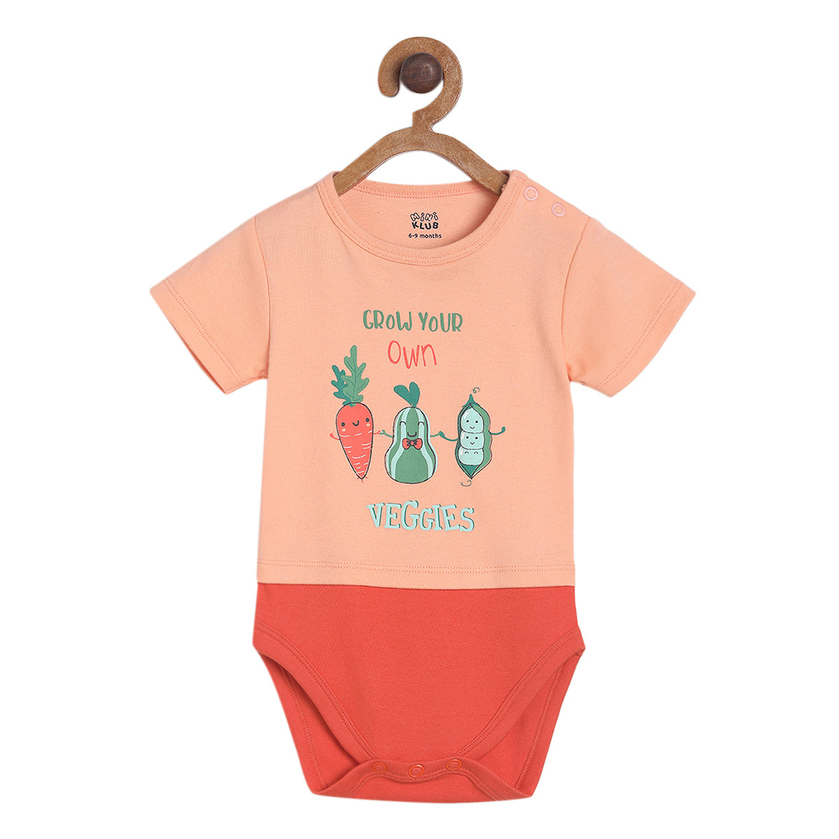 Boys Peach Pack Of 1 Body Suit