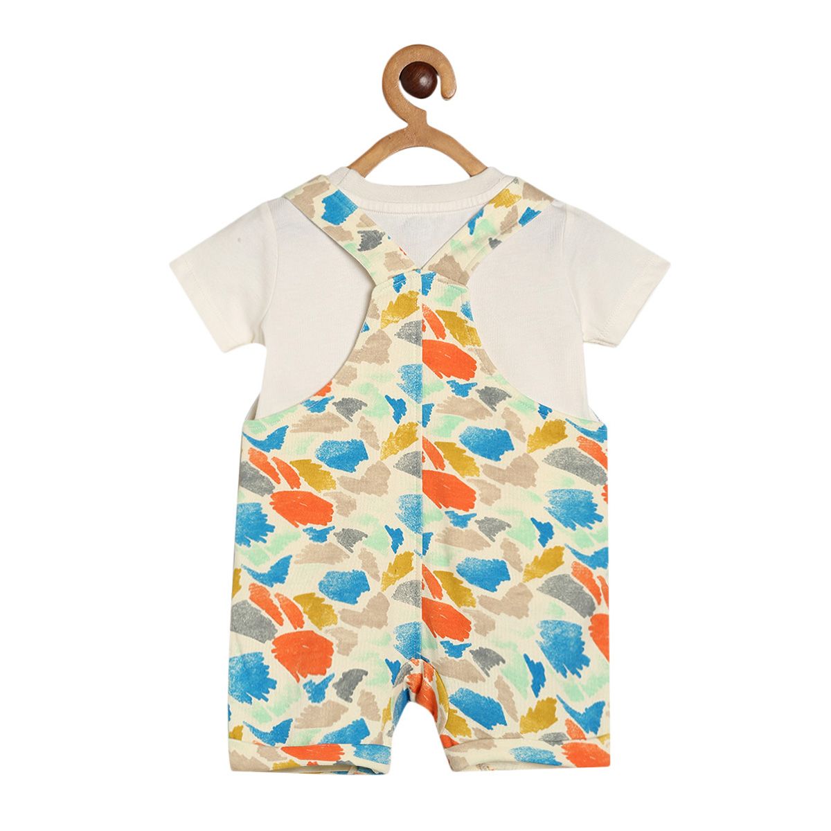 Boys Cream Dungaree Set