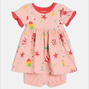 Girls Pink Pack Of 2 Dress