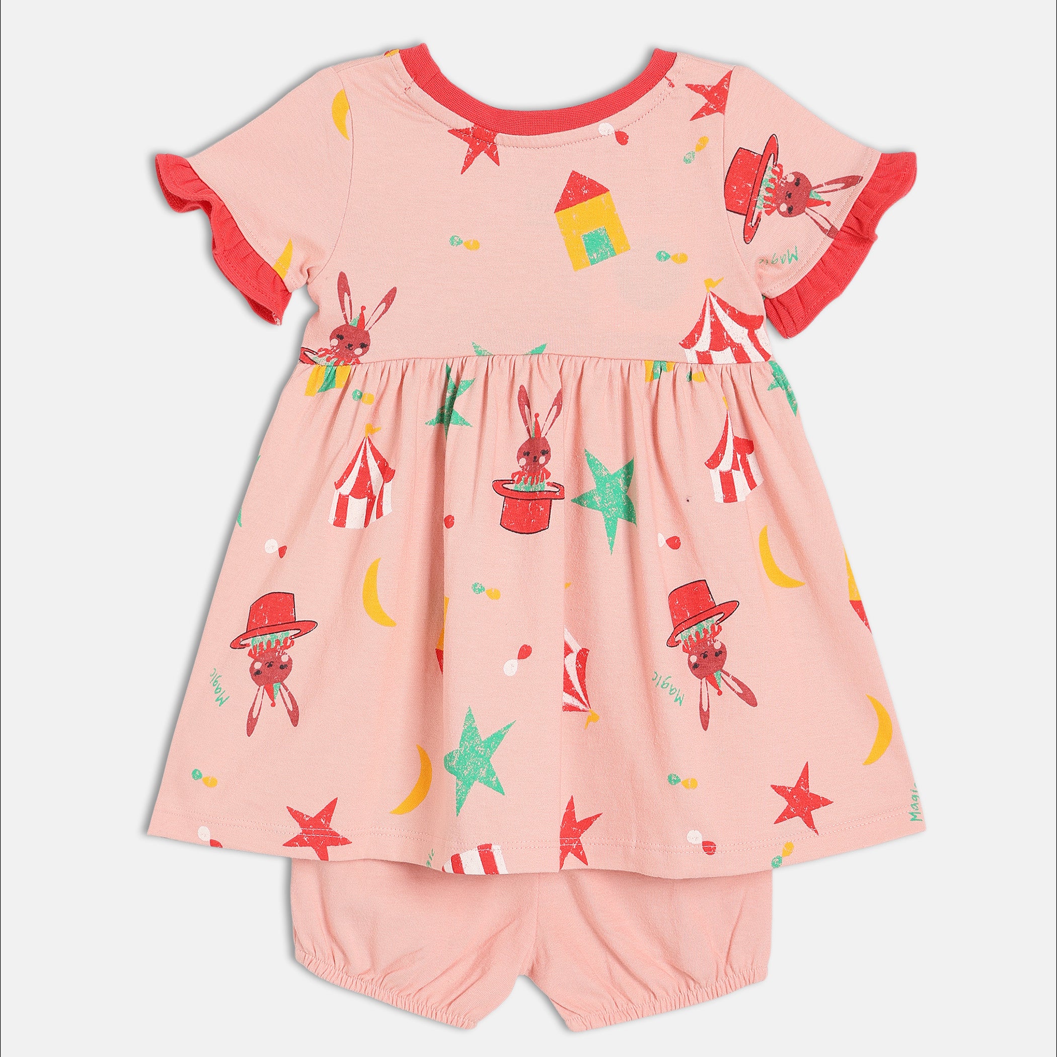 Girls Pink Pack Of 2 Dress