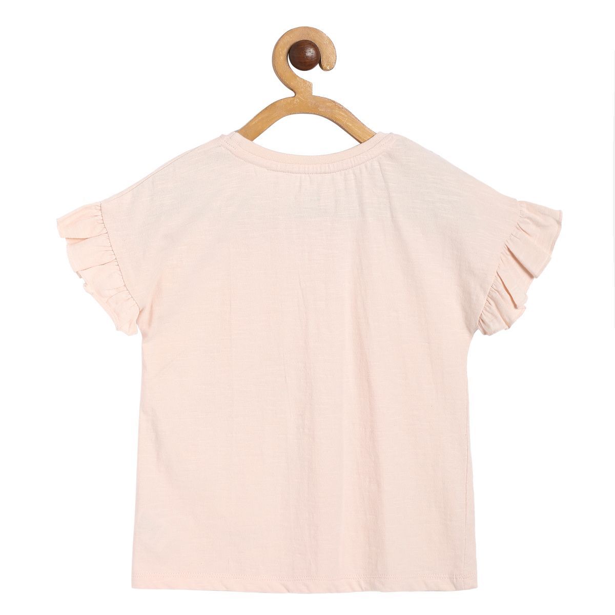 Girls Peach Knit Top