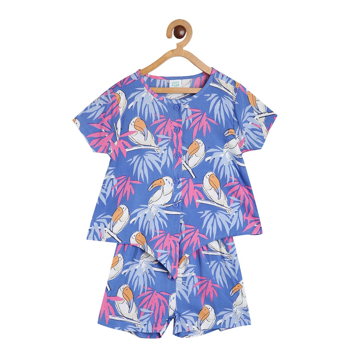 Girls Blue Pack Of 2 Lounge Wear