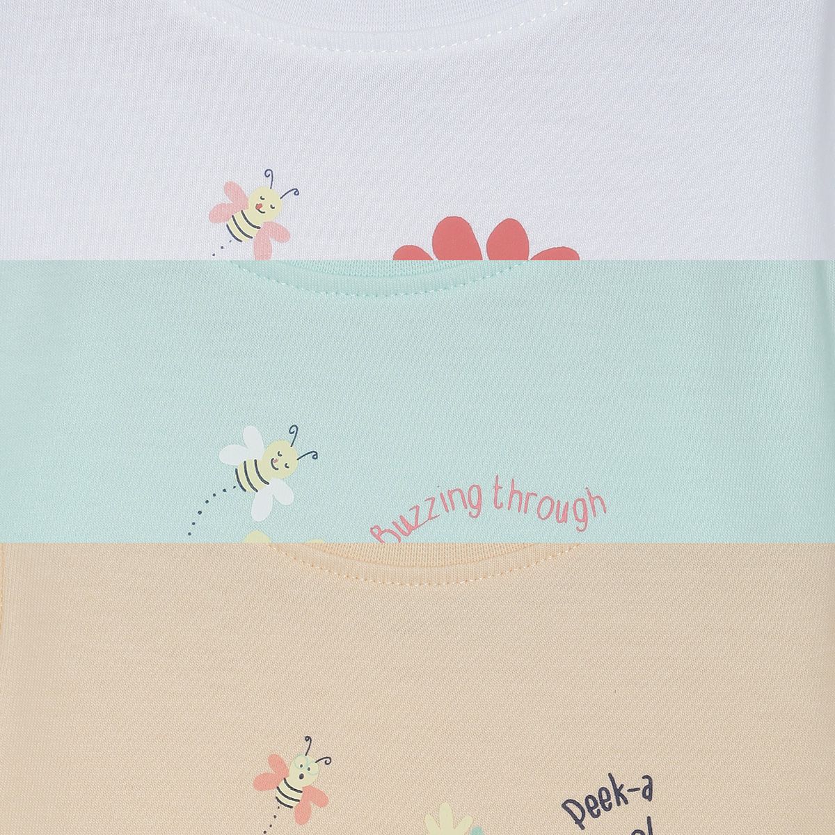 Girls Multicolor Pack Of 3 Knit Top