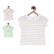Girls Multicolor Pack Of 3 Knit Top