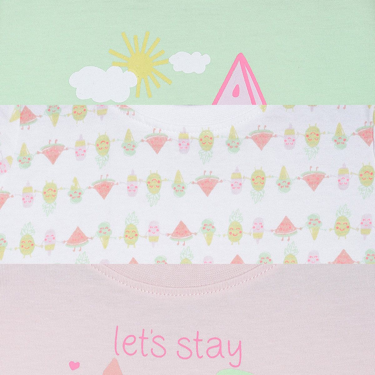 Girls Multicolor Pack Of 3 Knit Top