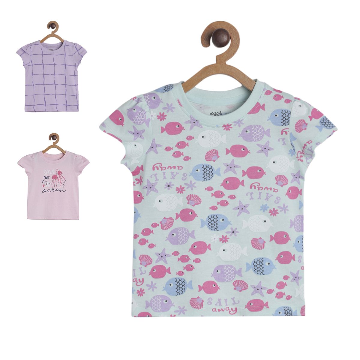 Girls Multicolor Pack Of 3 Knit Top