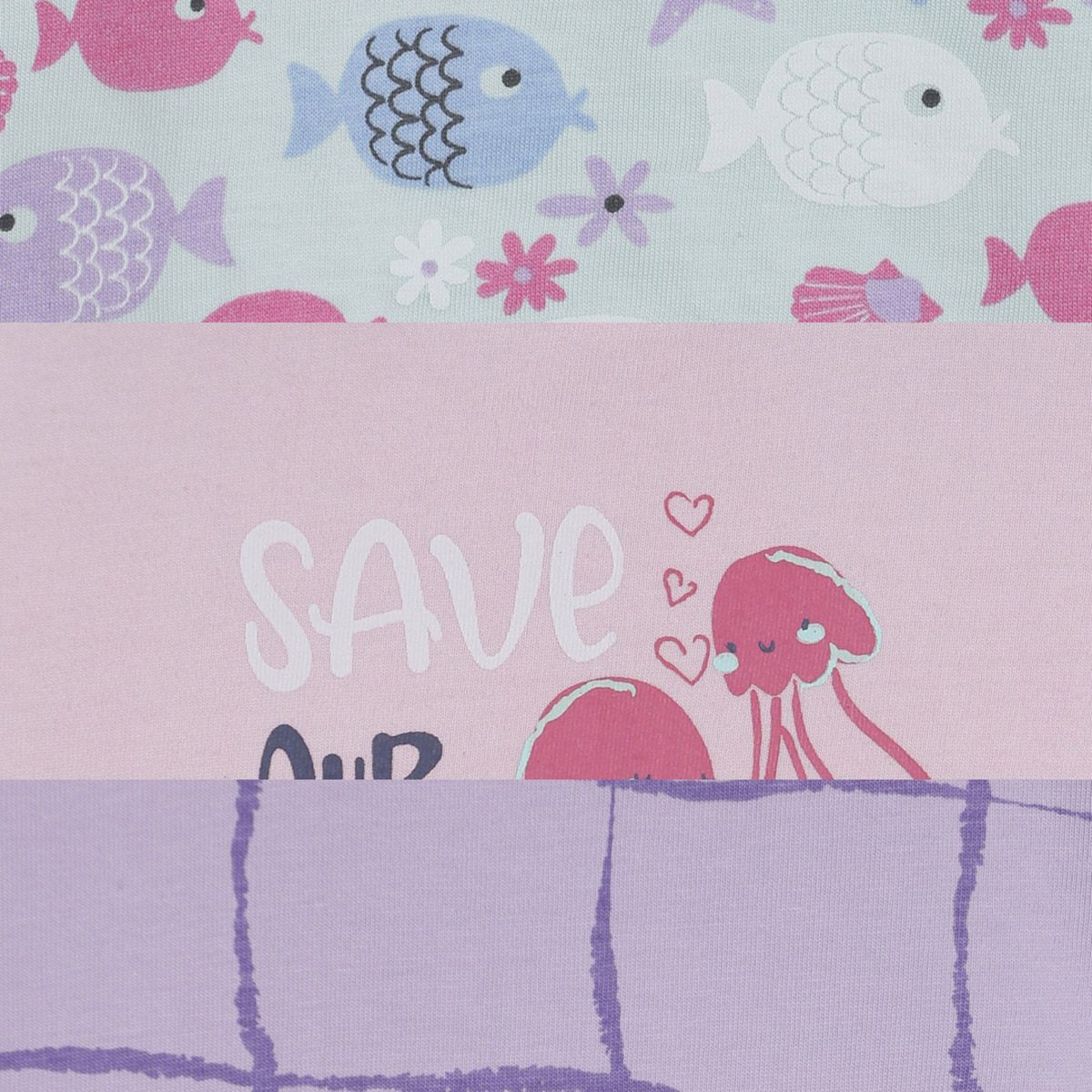 Girls Multicolor Pack Of 3 Knit Top