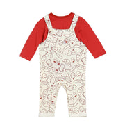 Boys Multicolor Pack Of 2 Dungaree Set