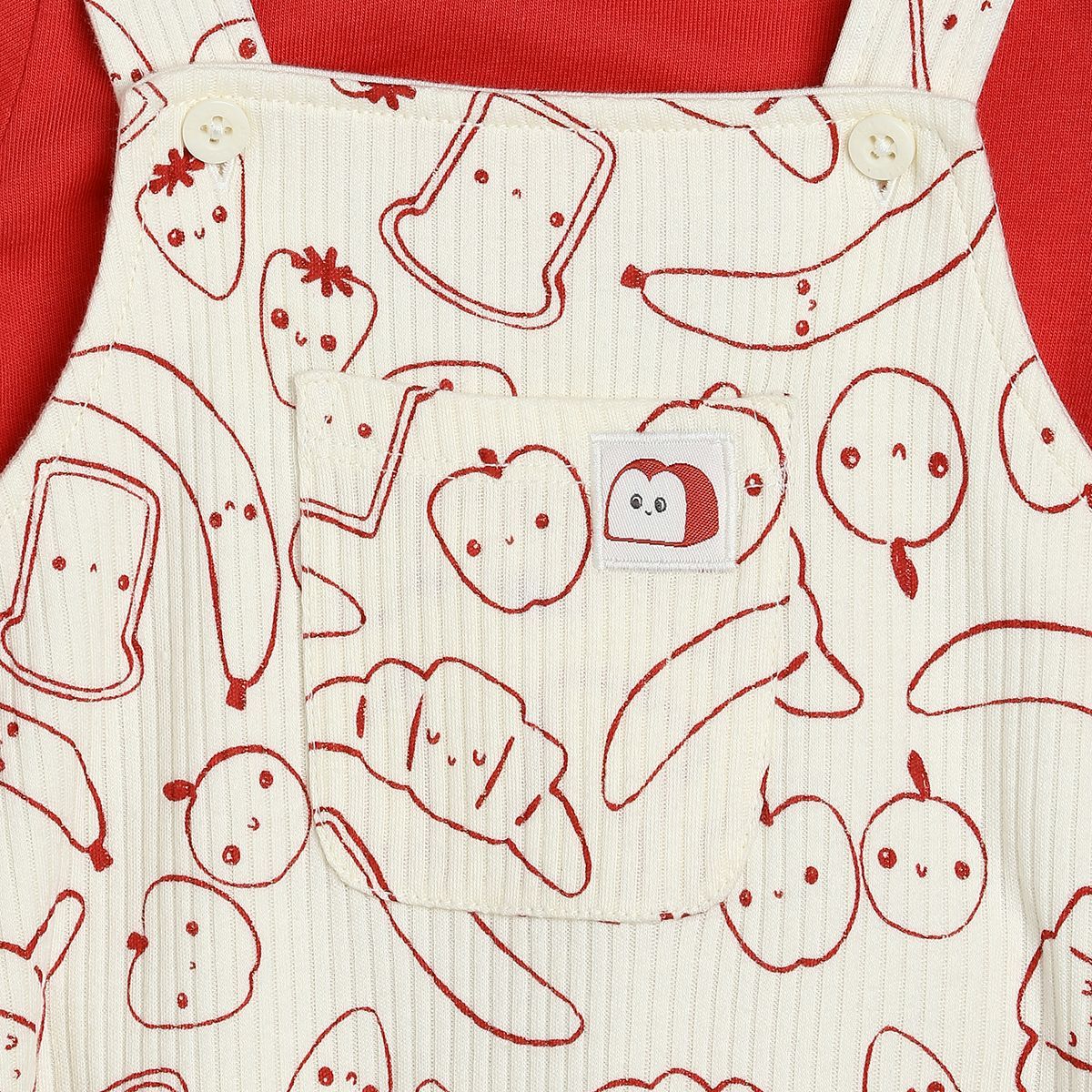 Boys Multicolor Pack Of 2 Dungaree Set