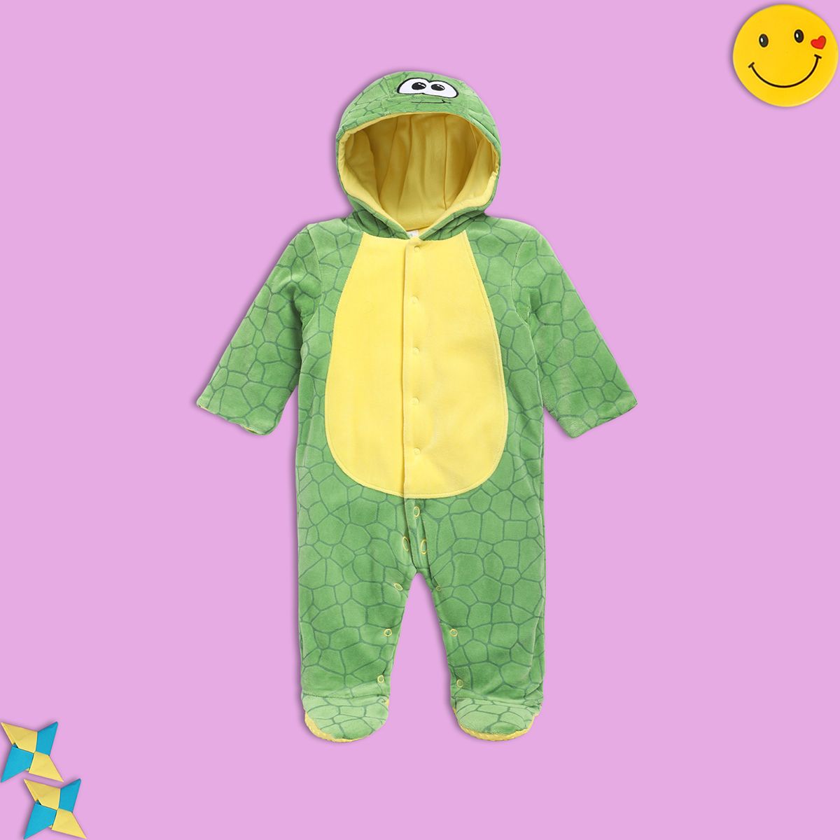 Boys Green Pack Of 1 Sleep Suit