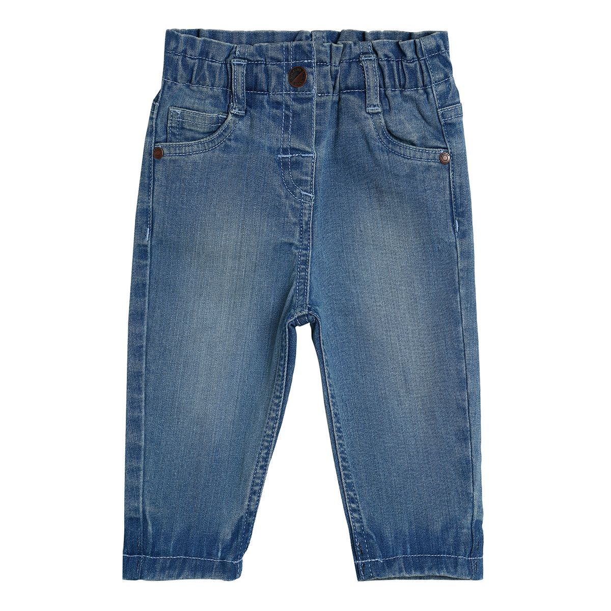 Girls Mid Blue Pack Of 1 Denim Pant