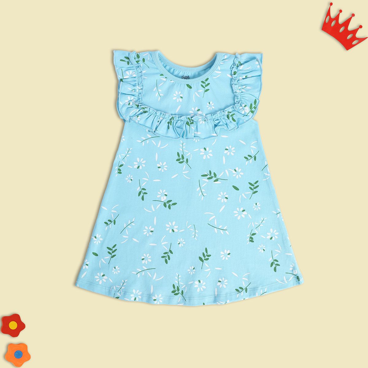 Girls Green Pack Of 1 Dress