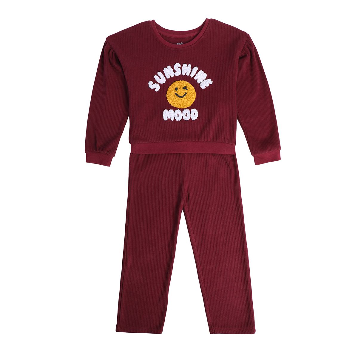 Girls Maroon Pack Of 2 Top And Bottom
