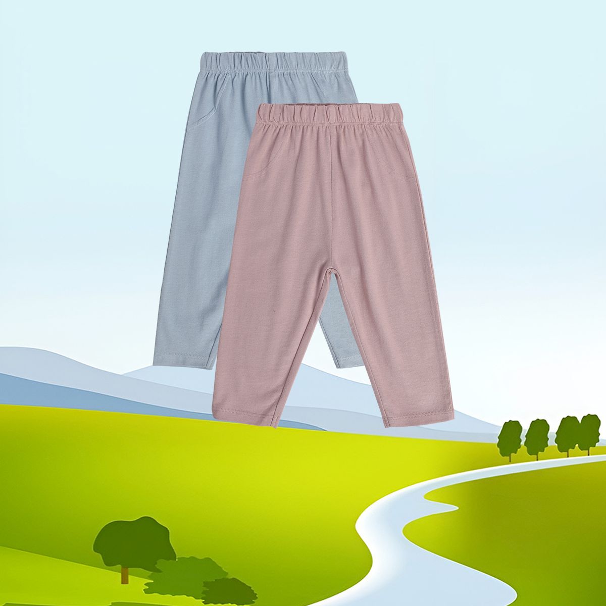 Boys Multicolor Pack Of 2 Knit Bottom