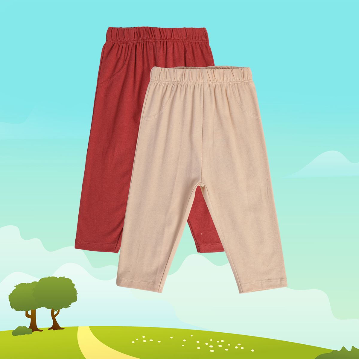 Boys Multicolor Pack Of 2 Knit Bottom