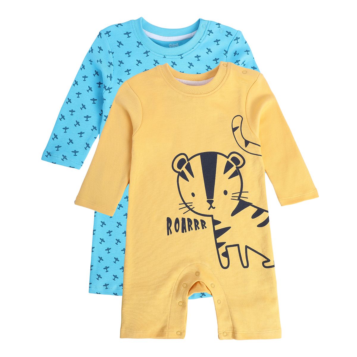 Boys Multicolor Pack Of 2 Romper