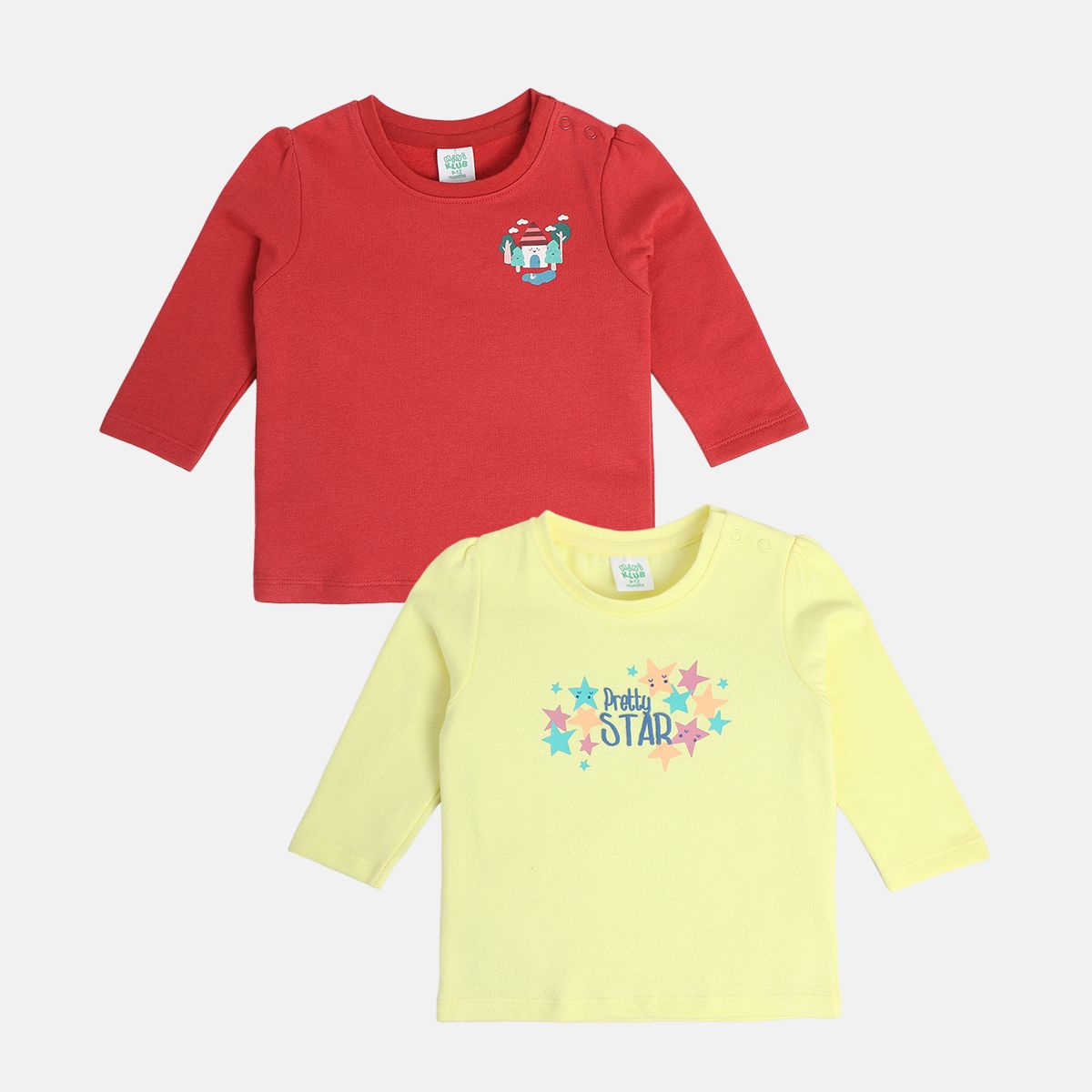 Girls Multicolor Pack Of 2 Knit Top