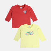 Girls Multicolor Pack Of 2 Knit Top