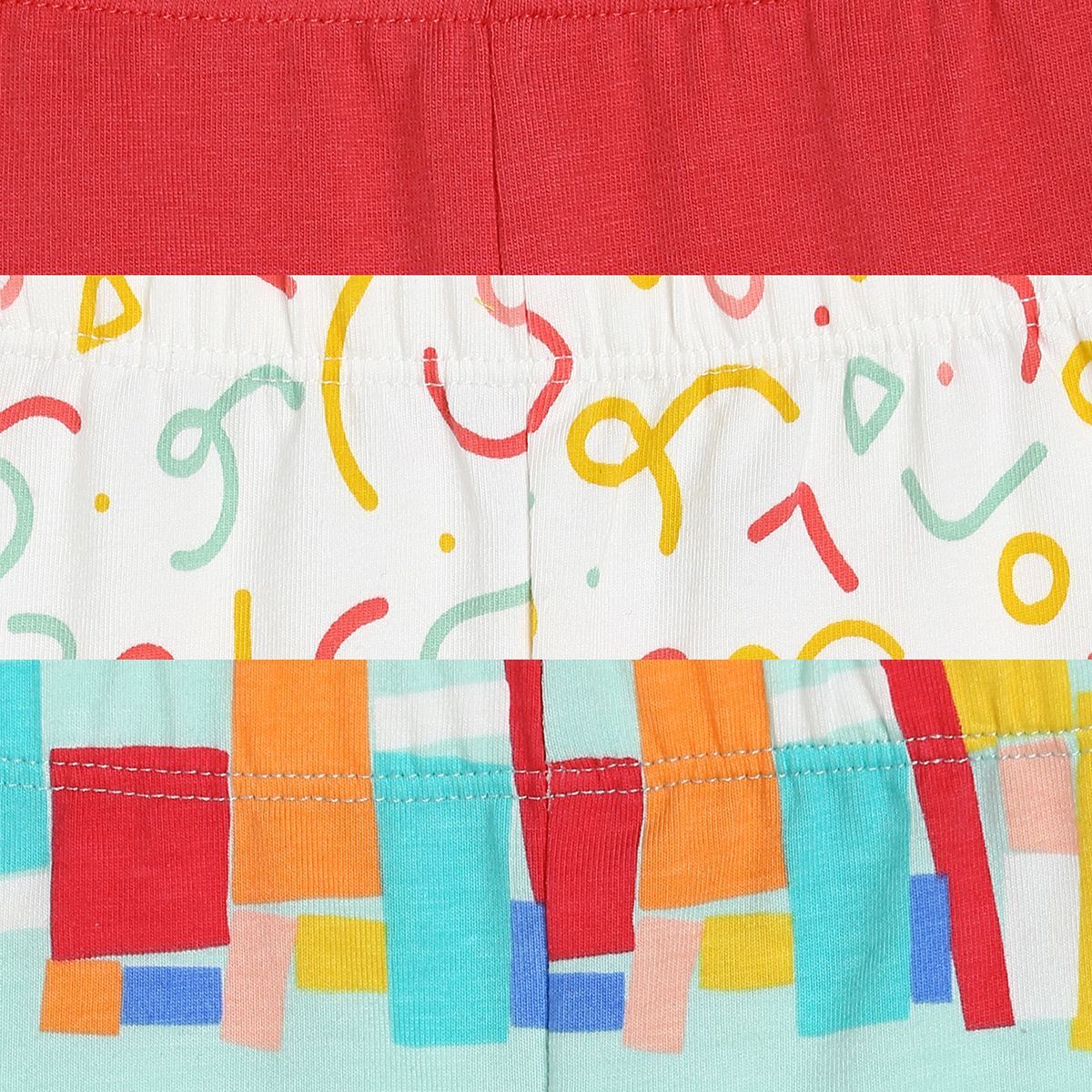 Girls Multicolor Pack Of 3 Legging