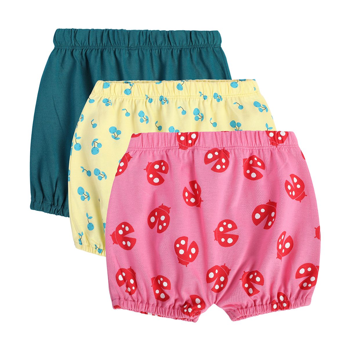 Girls Multicolor Pack Of 3 Shorts