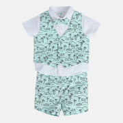 Boys Teal Pack Of 4 Coordinate Set