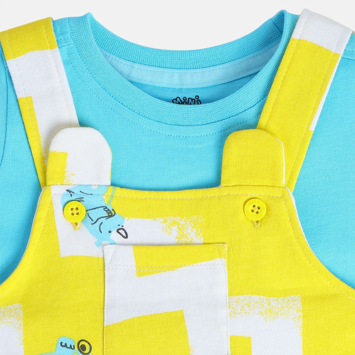 Boys Yellow Dungaree Set