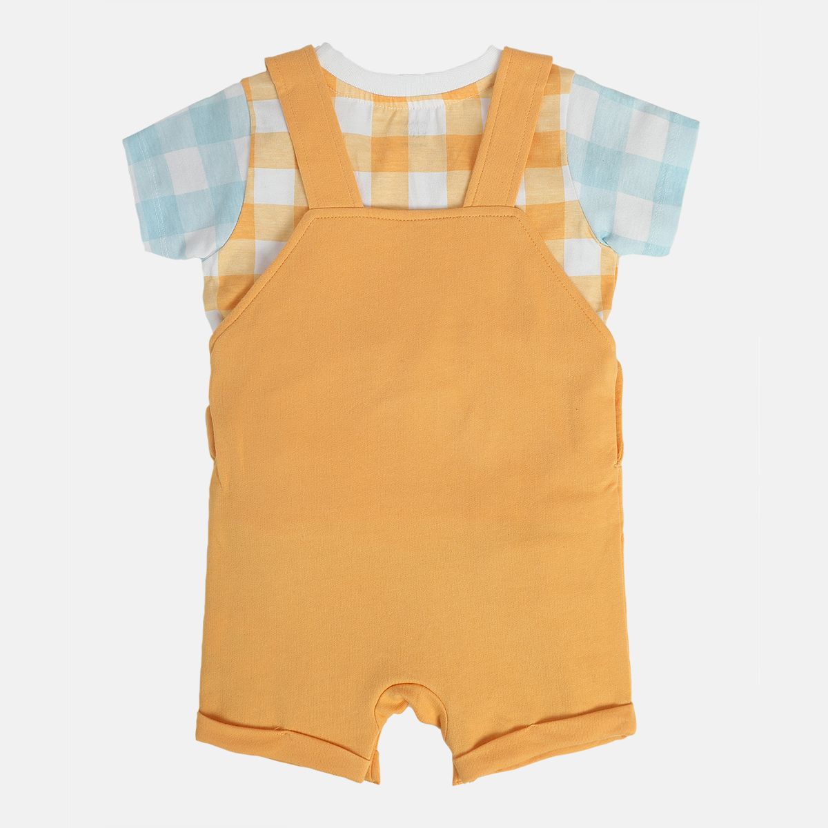Boys Orange Pack Of 2 Dungaree Set