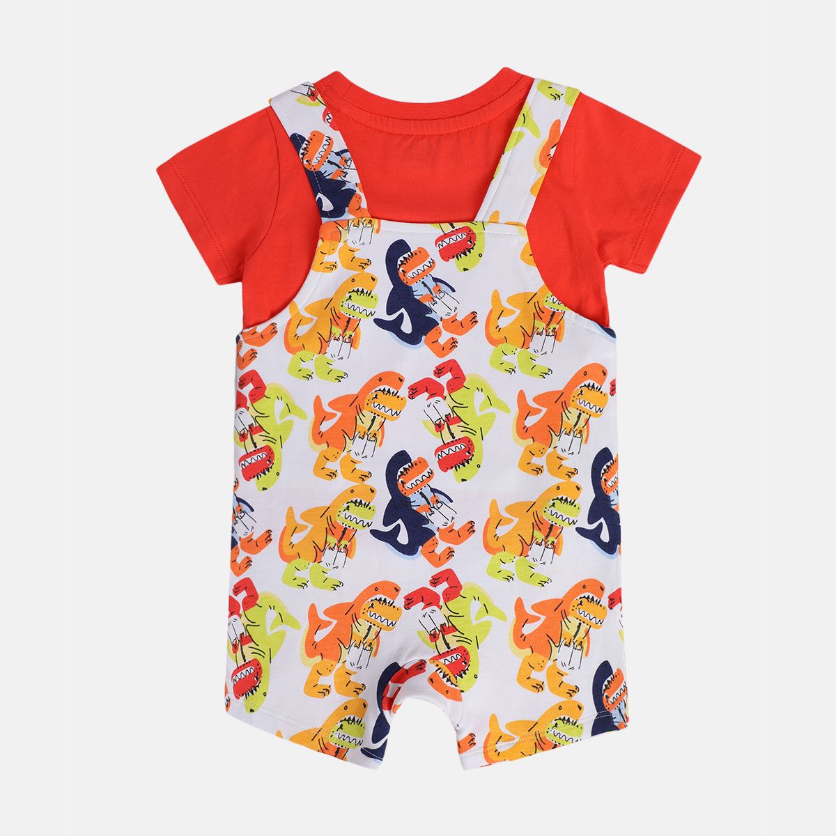 Boys Red Dungaree Set