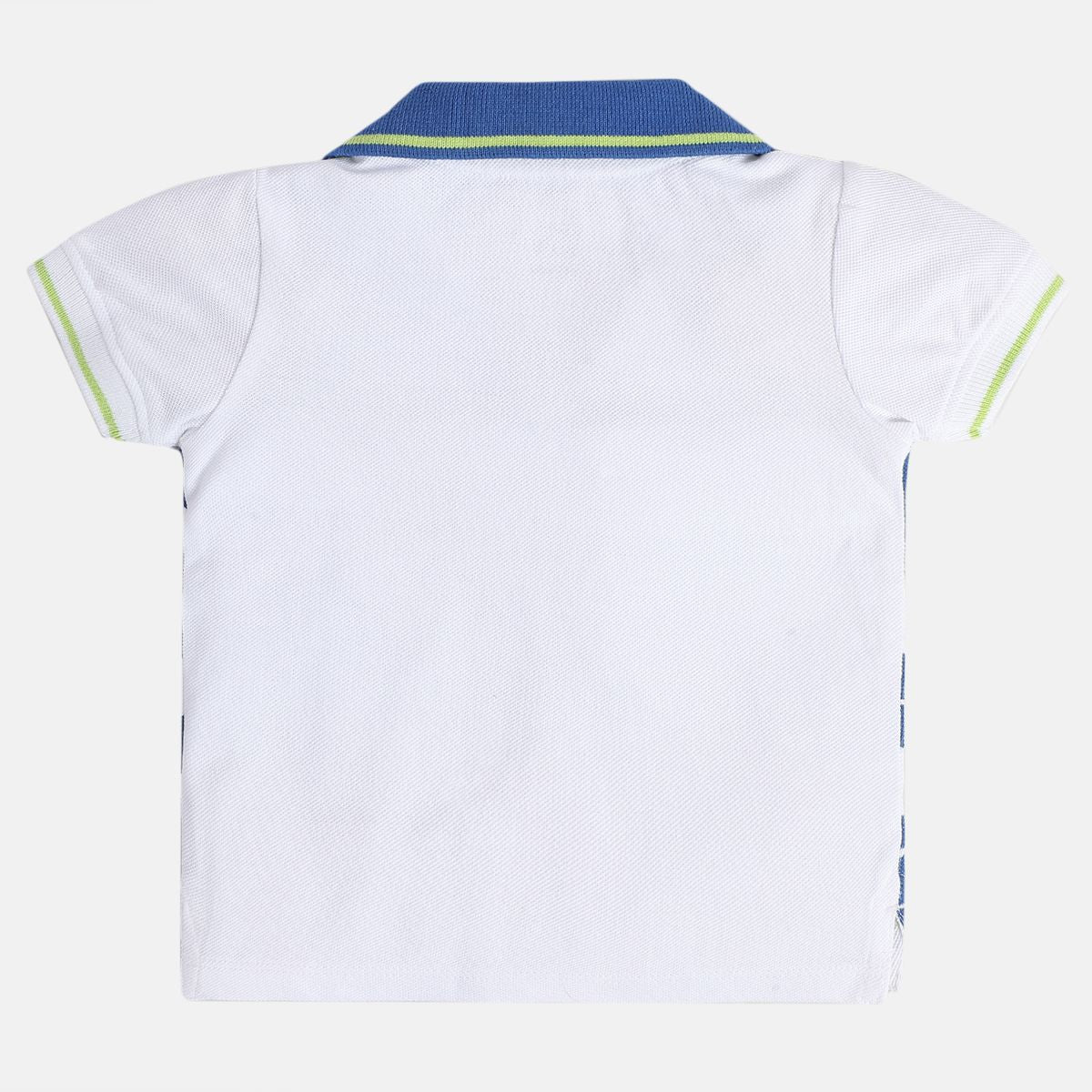 Boys White Collar Short Sleeve Polo