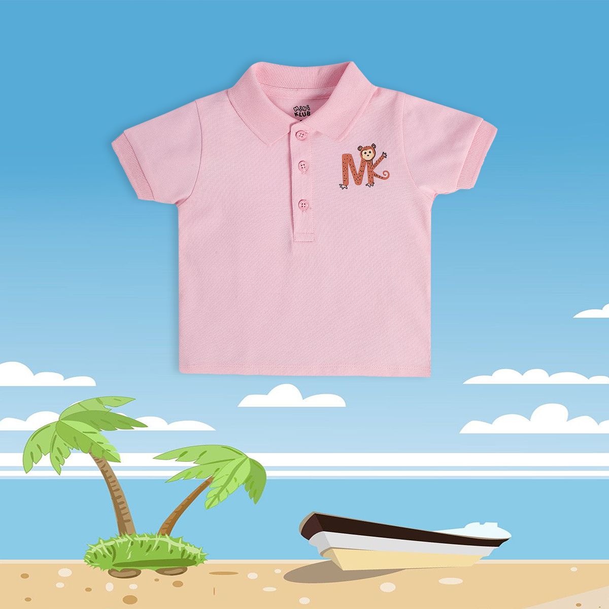 Boys Pink Pack Of 1 Polo