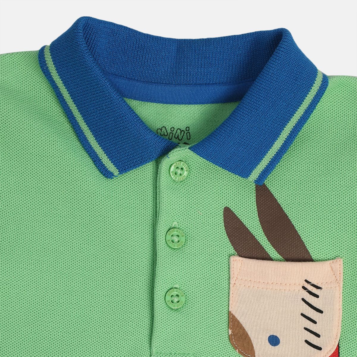 Boys Green Collar Polo