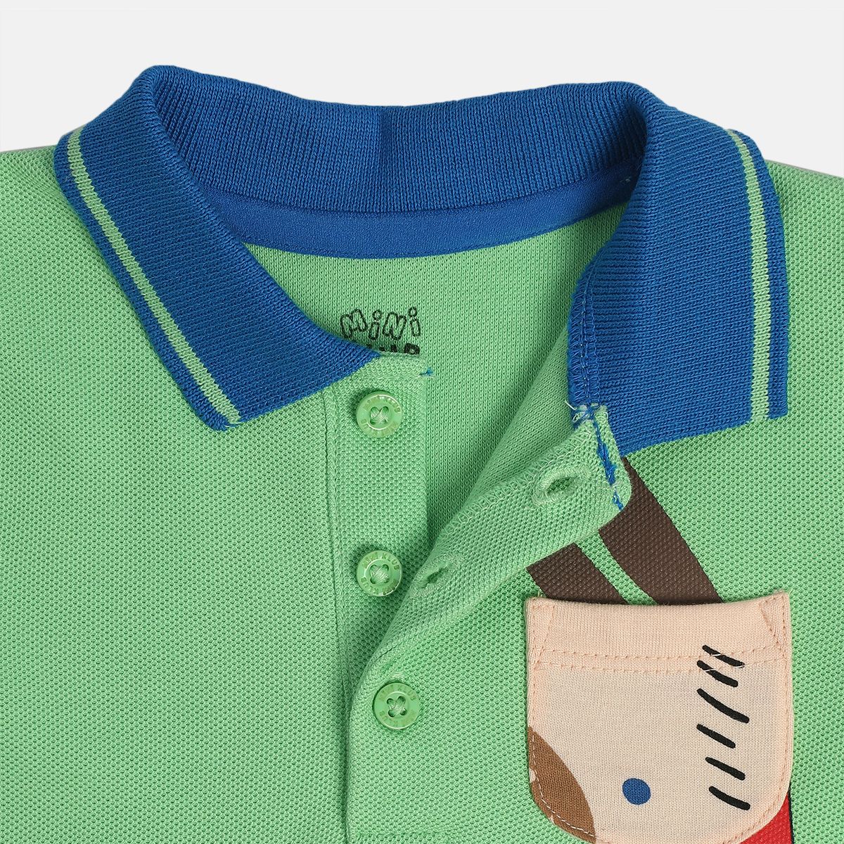 Boys Green Collar Polo