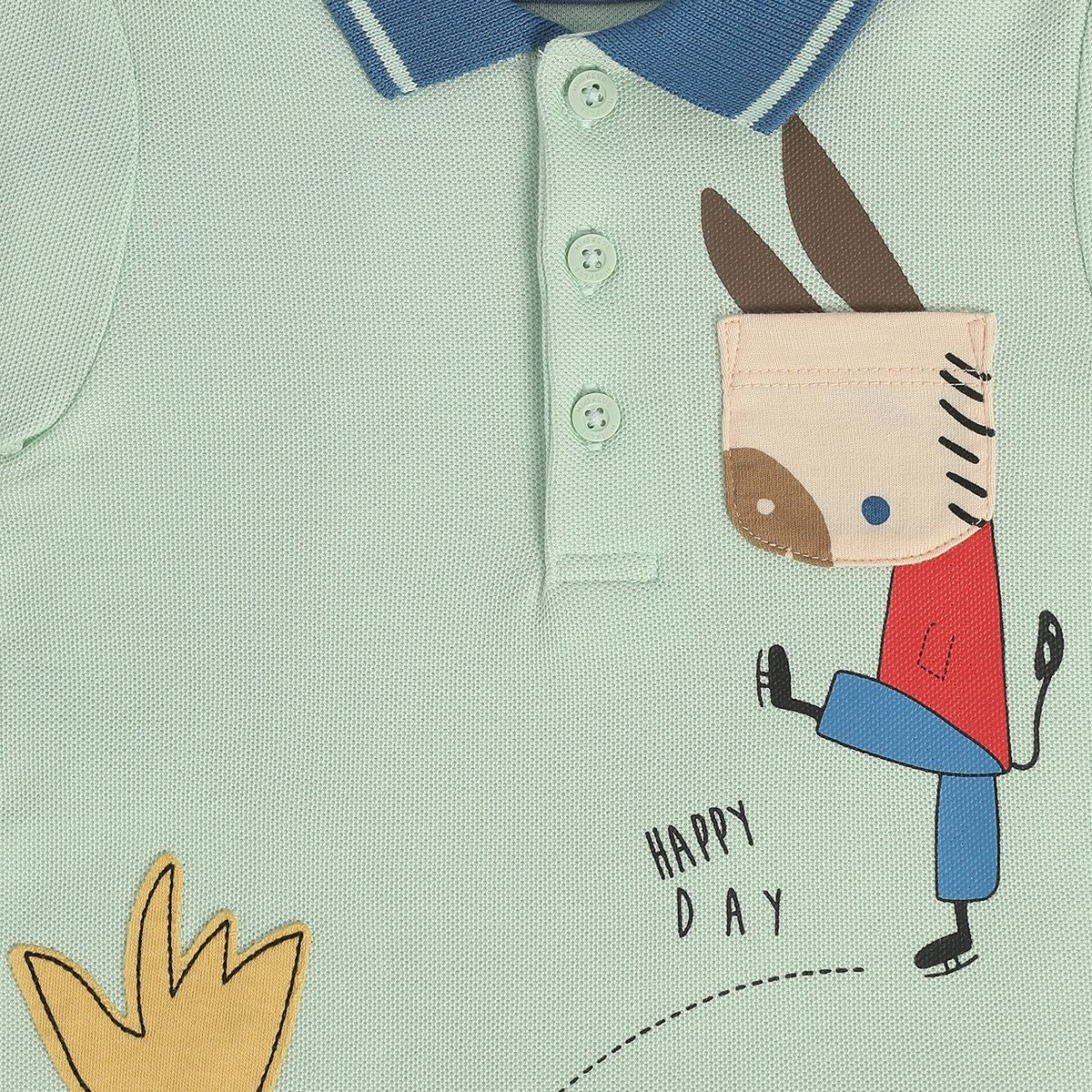 Boys Green Collar Polo