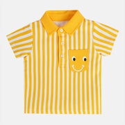 Boys Orange Collar Polo