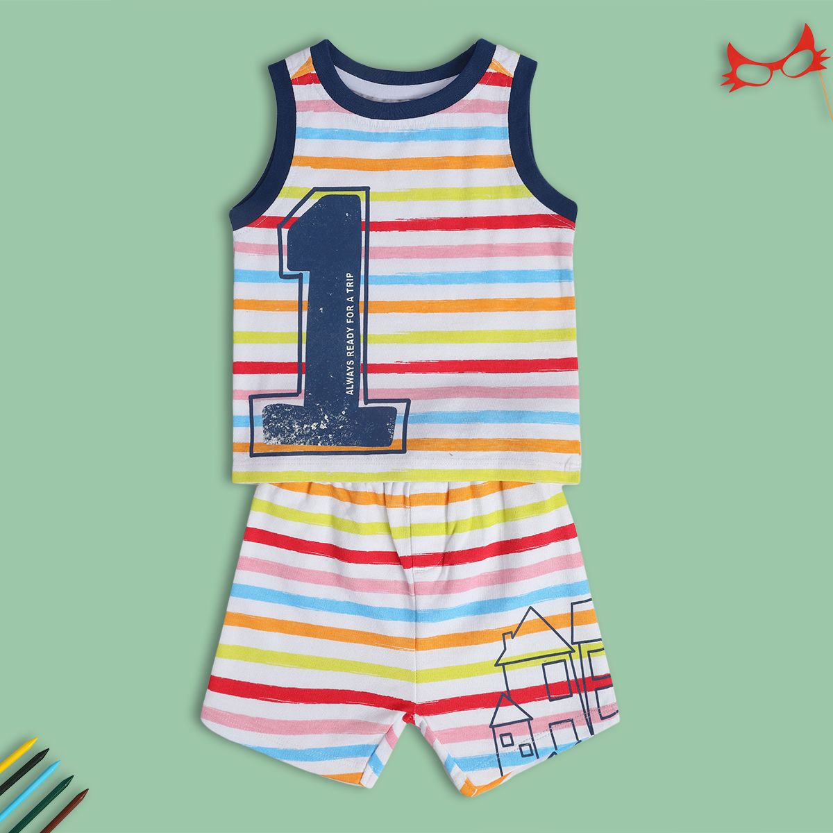 Boys White Lounge Wear