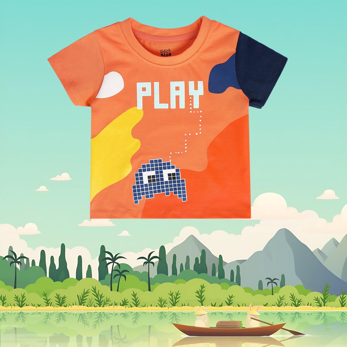 Boys Orange Pack Of 1 T-Shirt