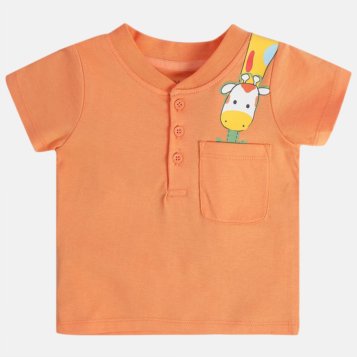 Boys Orange Pack Of 1 T-Shirt