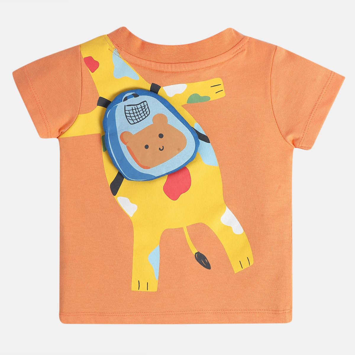 Boys Orange Pack Of 1 T-Shirt
